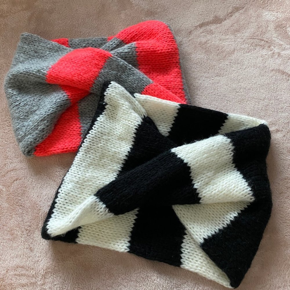 Two Forever 21 knit infinity scarf